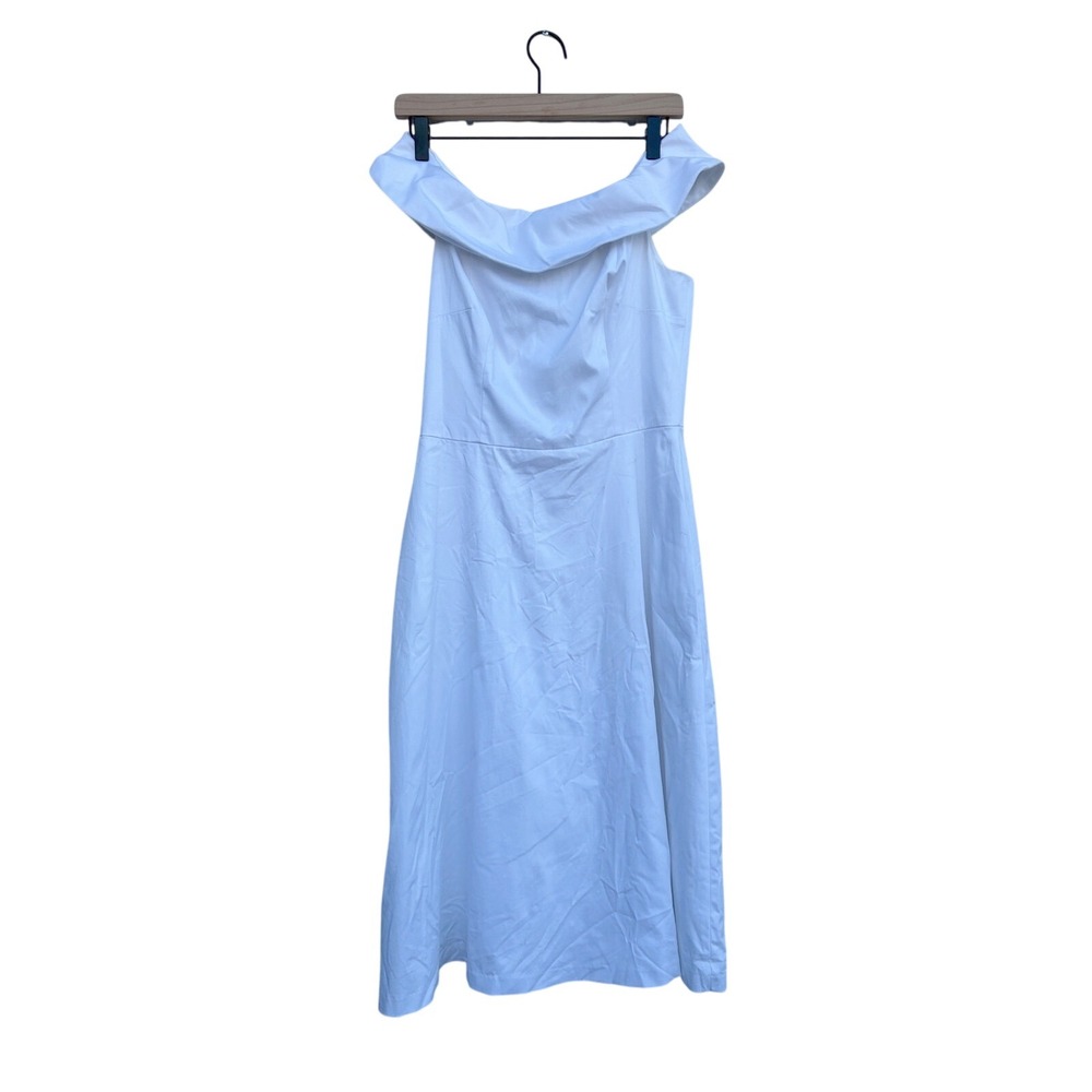 Calvin Klein White Off Shoulder Dress, Fit and Flare, Size 4‎